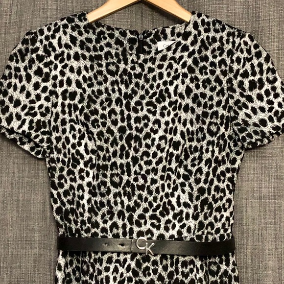 Calvin Klein Leopard Print Midi Sheath - Picture 3 of 7